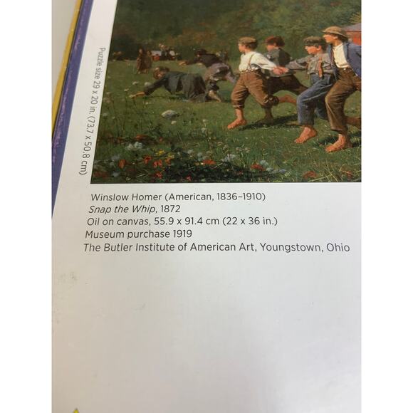 Winslow Homer Snap the Whip Jigsaw Puzzle 1000 Piece Pomegranate ArtPiece - Picture 5 of 8